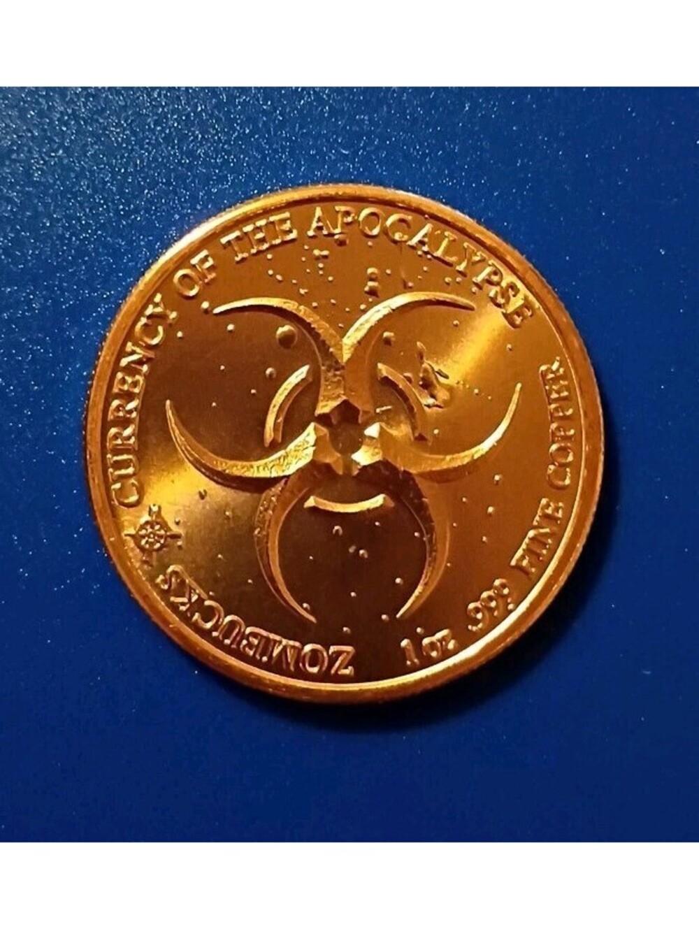 Biohazard Symbol 2019 Currency Of The Apocalypse 1 oz Copper Coin